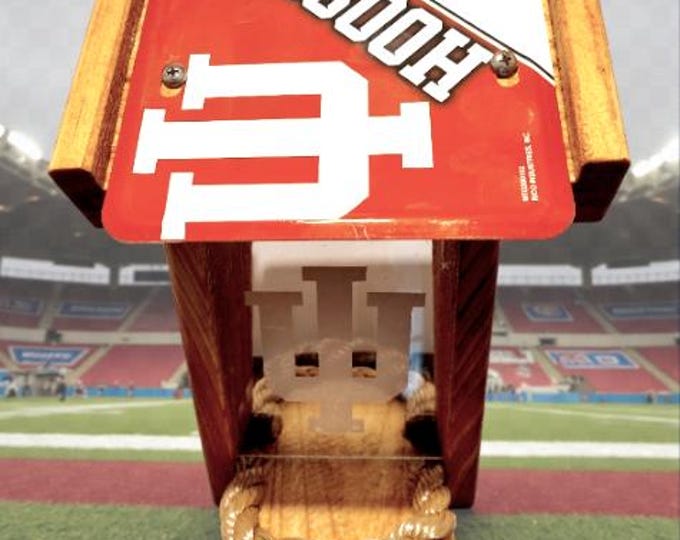 Indiana University Hoosiers Two-Sided Cedar Bird Feeder (SI series)