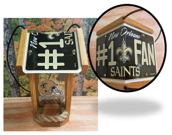 New Orleans Saints #1 Fan Two-Sided Cedar Bird Feeder