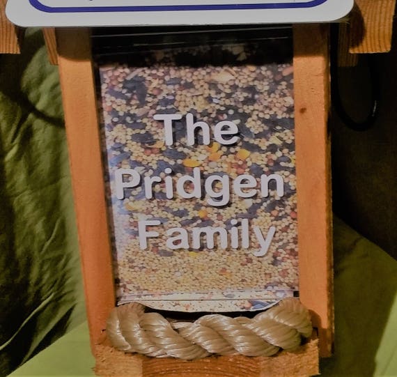 Personalized Bird Feeder Insert Etsy