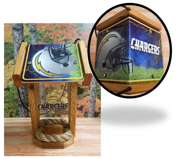 LA Chargers Two-Sided Cedar Bird Feeder
