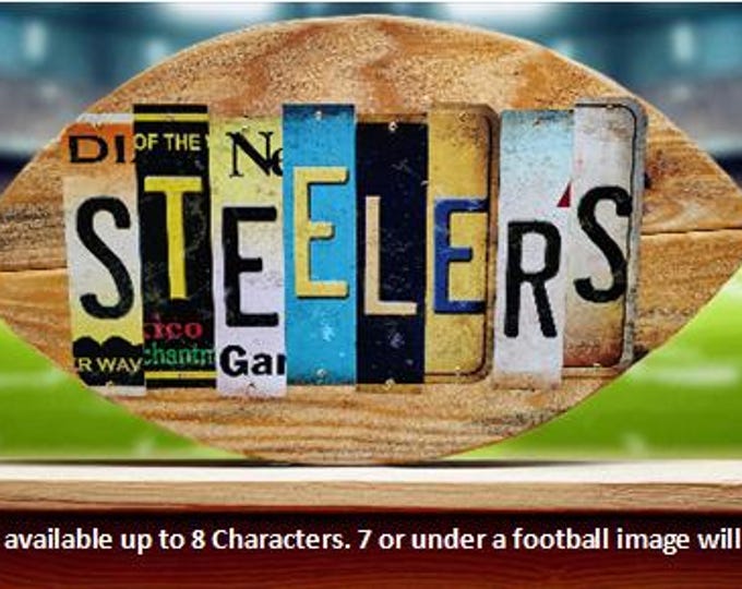 Pittsburgh Steelers Football Cut License Plate Strip Sign