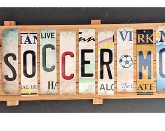 Soccer Mom Cut License Plate Strip sign