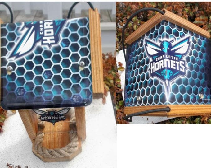 Charlotte Hornets Two Sided Cedar Bird Feeder