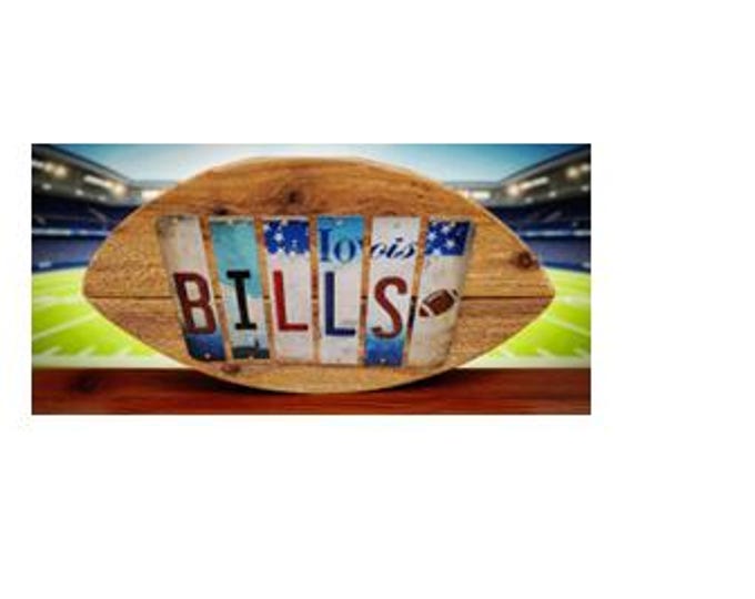 Buffalo Bills Football Cut License Plate Strip Sign