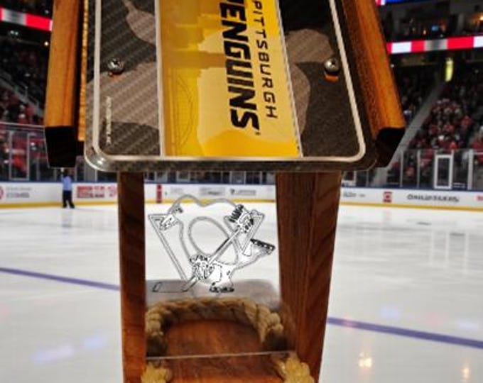 Pittsburgh Penguins Two-Sided Cedar Bird Feeder