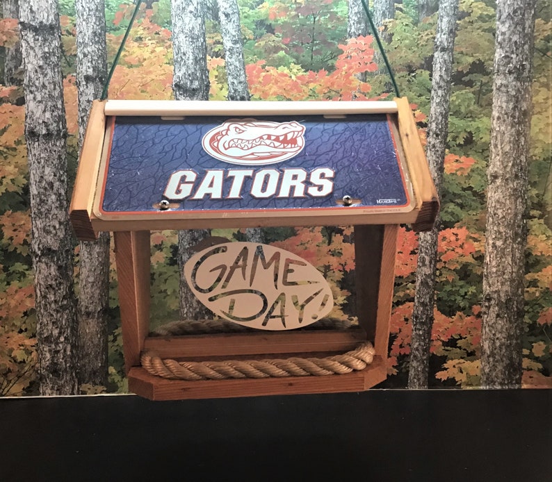 Florida Gators Deluxe Cedar Two Sided Bird Feeder Etsy