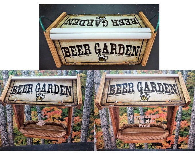 Beer Garden Deluxe Cedar Two Sided Bird Feeder