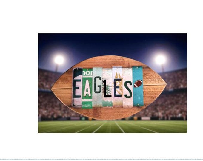 Philadelphia Eagles Football Cut License Plate Strip Sign