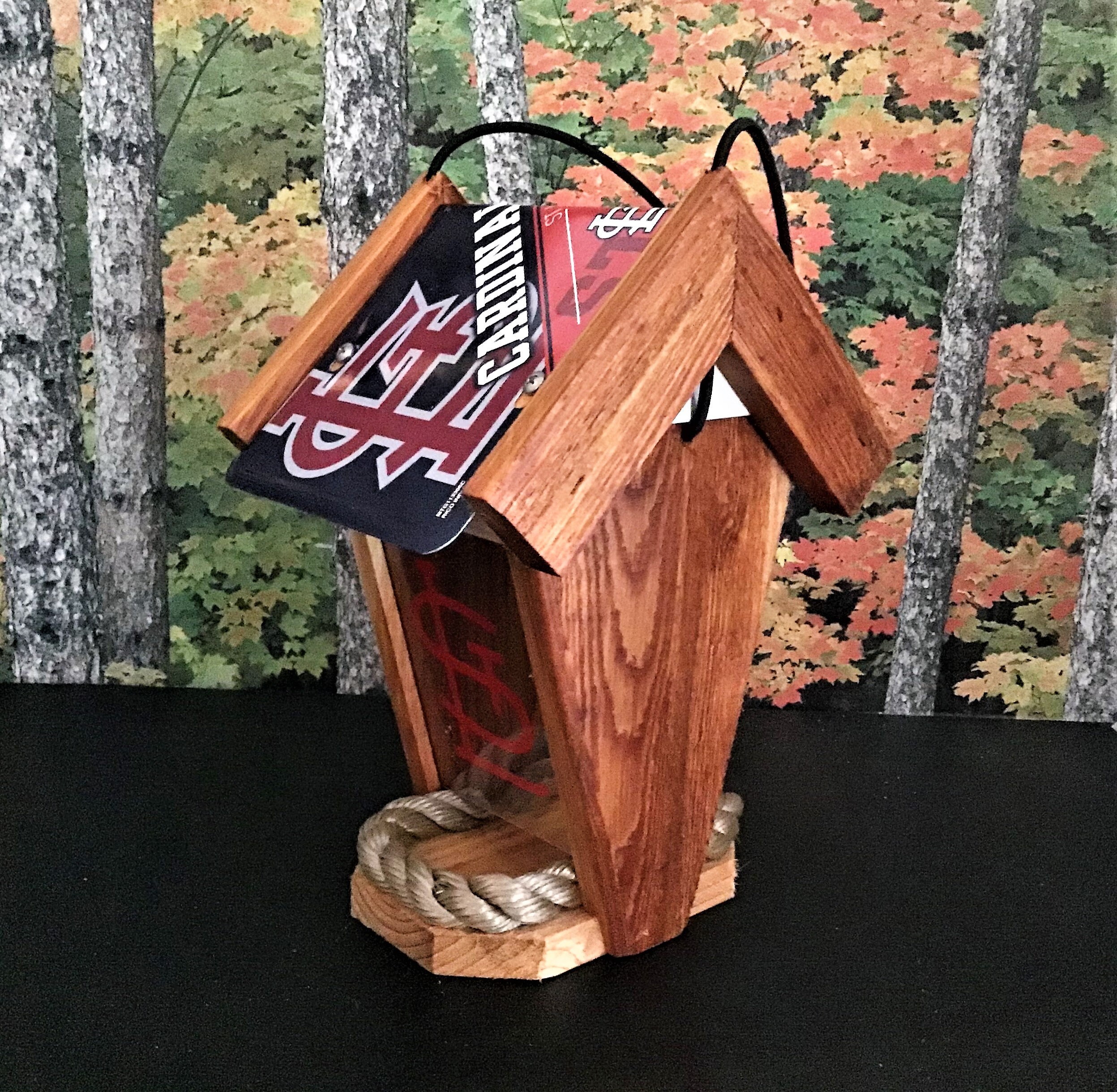 St. Louis Cardinals TwoSided Cedar Bird Feeder (SI Series)