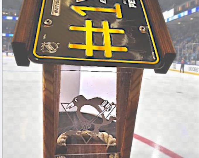 Pittsburgh Penguins #1 Fan Two-Sided Cedar Bird Feeder