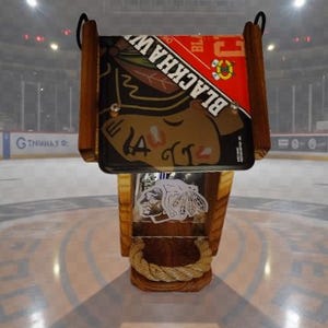 Chicago Blackhawks Two-Sided Cedar Bird Feeder (SI Series)