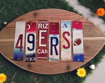 San Francisco 49ers Football Cut License Plate Strip Sign