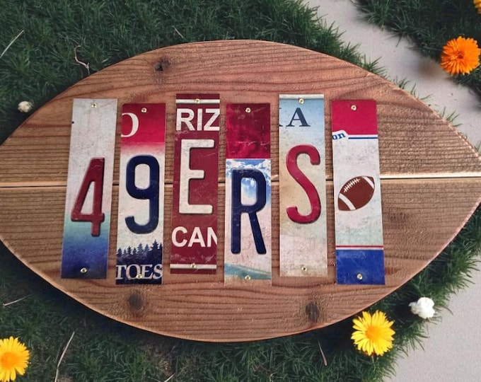 San Francisco 49ers Football Cut License Plate Strip Sign