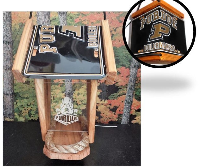 Purdue University Two-Sided Cedar Bird Feeder