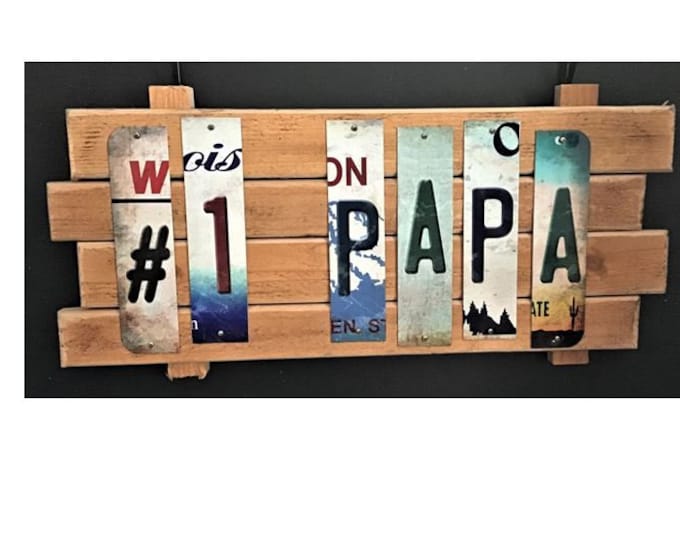 Cut License Plate Strip sign #1 PAPA