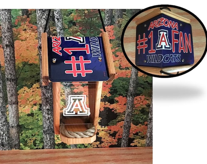 Arizona Wildcats #1 Fan Two-Sided Cedar Bird Feeder