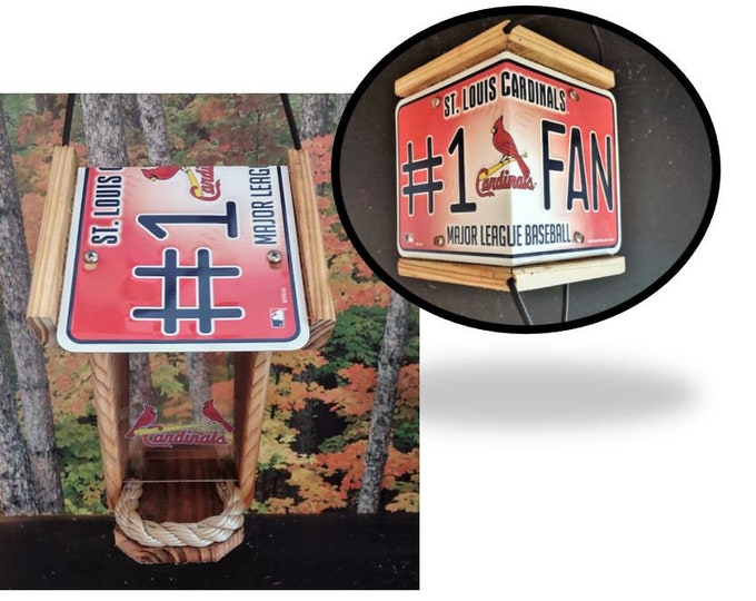 St. Louis Cardinals #1 Fan Two-Sided Cedar Bird Feeder