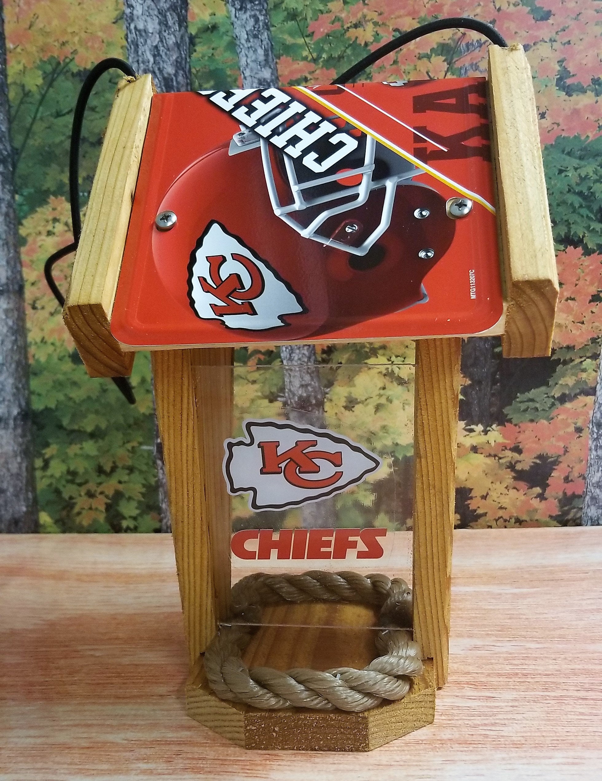 Kansas City Chiefs TwoSided Cedar Bird Feeder (SI series)