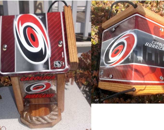 Carolina Hurricanes Two-Sided Cedar Bird Feeder (SI Series)