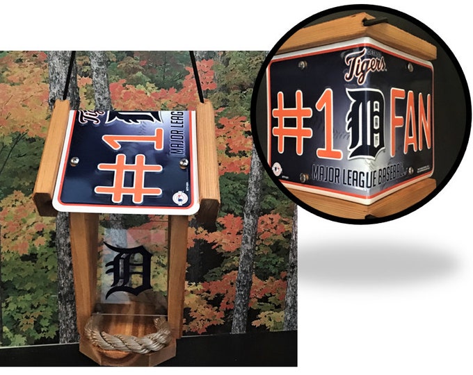 Detroit Tigers #1 Fan Two-Sided Cedar Bird Feeder