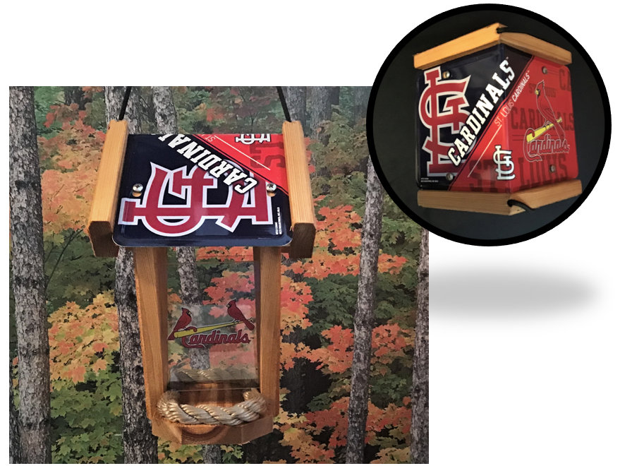 St. Louis Cardinals TwoSided Cedar Bird Feeder (SI Series)