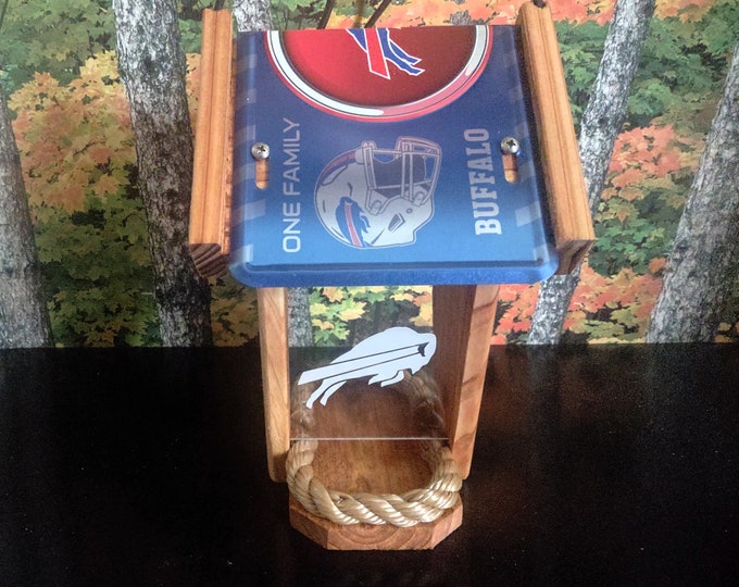 Buffalo Bills Bullseye Series Two-Sided Cedar Bird Feeder