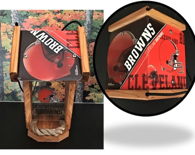 Cleveland Browns Two-Sided Cedar Bird Feeder (SI Series)