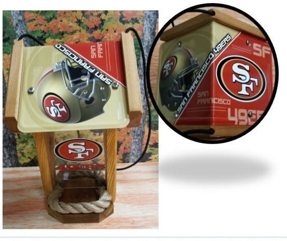 San Francisco 49ers Two Sided Cedar Bird Feeder Si Series Etsy