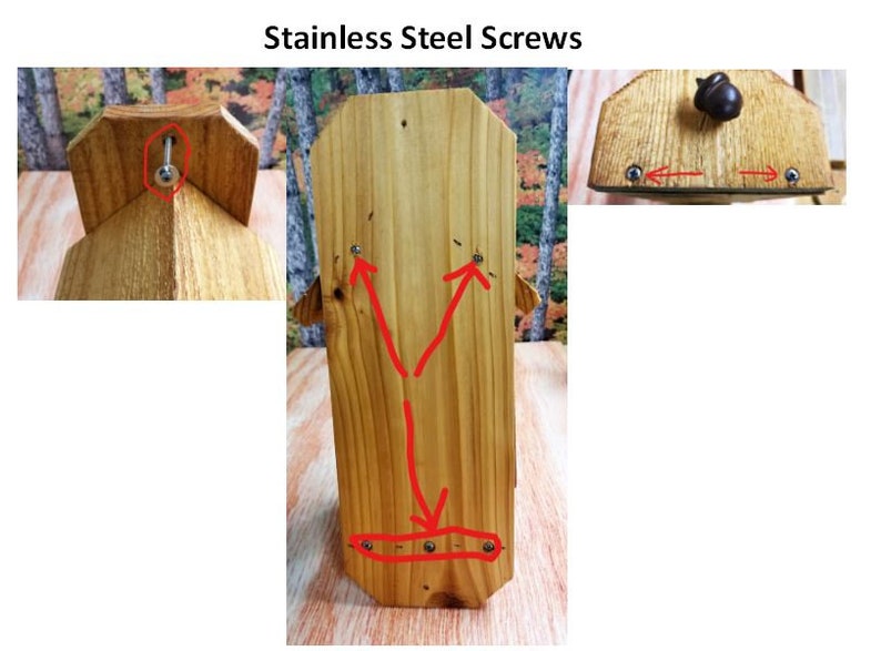 Cedar Squirrel Feeder with optional dual corn holder ...