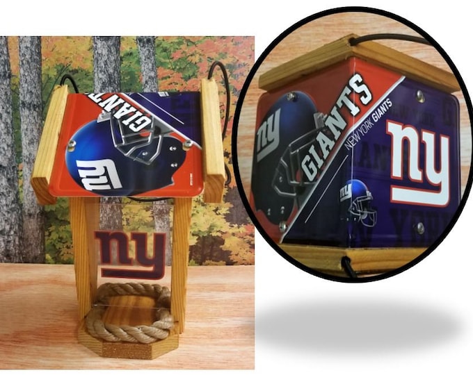 NY Giants Two-Sided Cedar Bird Feeder (SI series)