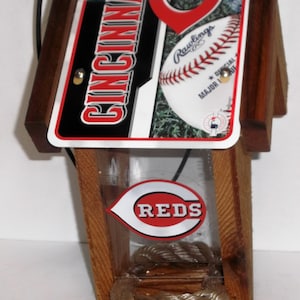 Cincinnati Reds Two-Sided Cedar Bird Feeder