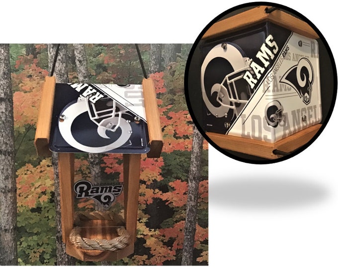 Los Angeles Rams Two-Sided Cedar Bird Feeder (SI series)