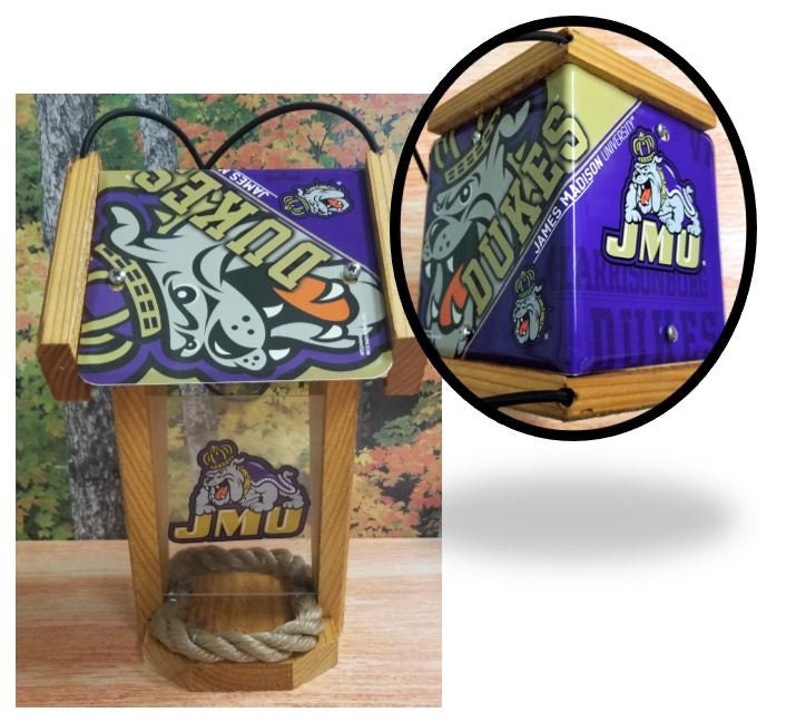 James Madison University Two Sided Cedar Bird Feeder Si Series