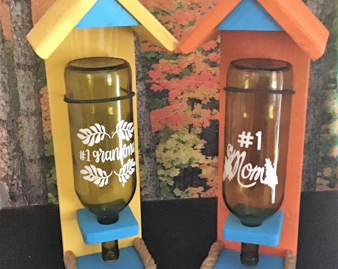 Wine Bottle Bird Feeder (Mother's Day Edition)