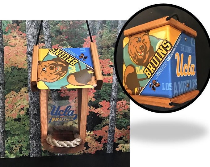 UCLA (Bruins) Two-Sided Cedar Bird Feeder (SI Series)