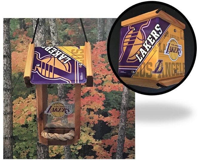 Los Angeles Lakers Cedar Two Sided Bird Feeder