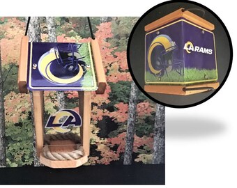 Los Angeles Rams Two-Sided Cedar Bird Feeder