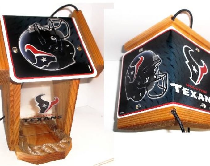 Houston Texans Two-Sided Cedar Bird Feeder