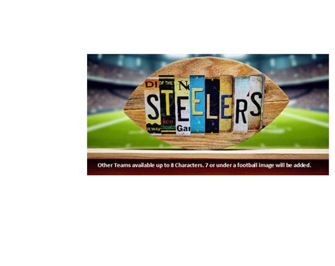Pittsburgh Steelers Football Cut License Plate Strip Sign