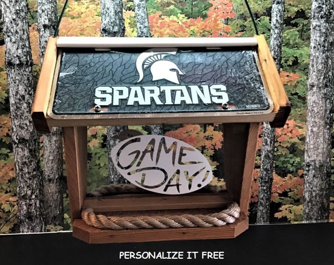 Michigan State Spartans Deluxe Cedar Two Sided Bird Feeder