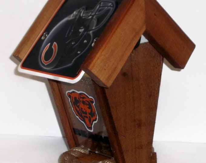 Chicago Bears  Two-Sided Cedar Bird Feeder