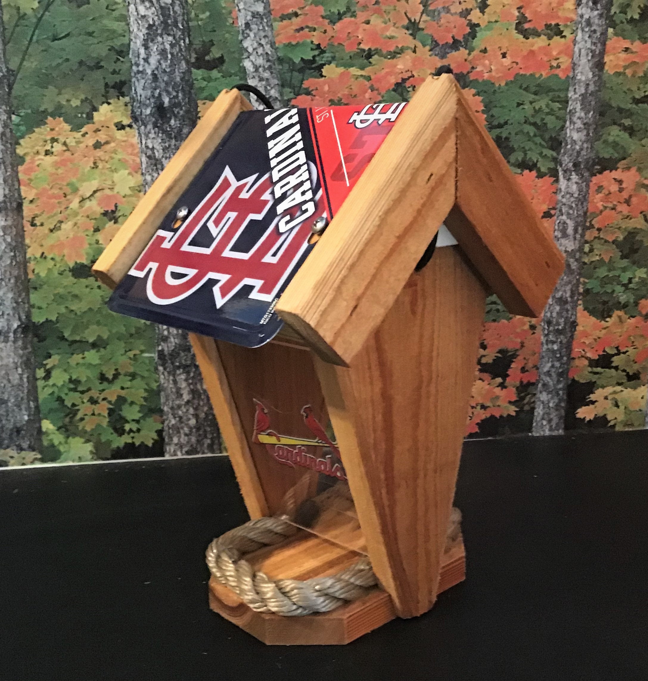 St. Louis Cardinals TwoSided Cedar Bird Feeder (SI Series)