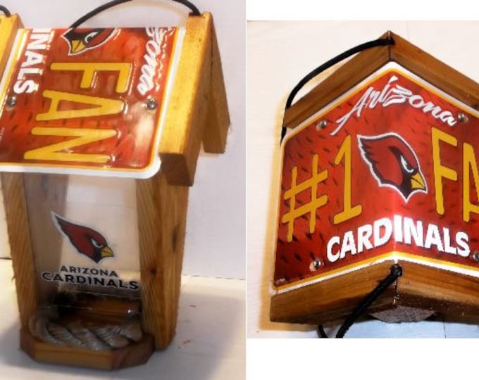 Arizona Cardinals #1 Fan Two-Sided Cedar Bird Feeder