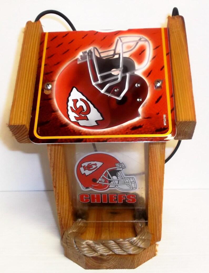 Kansas City Chiefs Twosided Cedar Bird Feeder Etsy