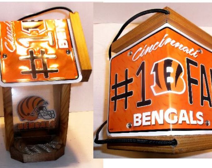 Cincinnati Bengals #1 Fan Two-Sided Cedar Bird Feeder