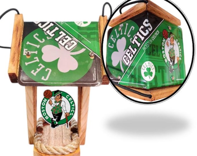 Boston Celtics Cedar Two Sided Bird Feeder