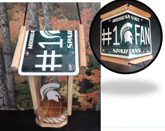 Michigan State University Spartans #1 Fan Two-Sided Cedar Bird Feeder