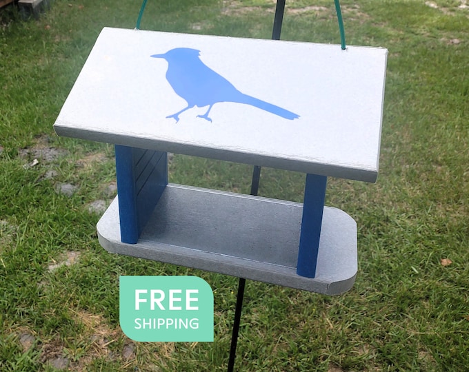 Blue Bird Feeder poly wood