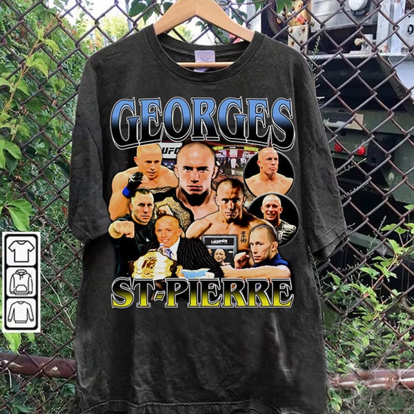 Vintage 90s Graphic Style Georges St-Pierre T-Shirt - Georges St-Pierre Sweatshirt - Retro Mixed Martial Artist Tee For Man and Woman