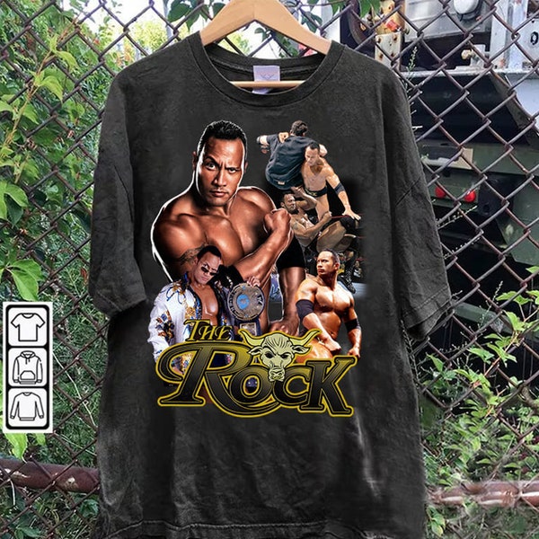 Vintage 90s Graphic Style Dwayne Johnson TShirt - The Rock Sweatshirt - American Professional Wrestler Tee For Man and Woman Unisex Shirt